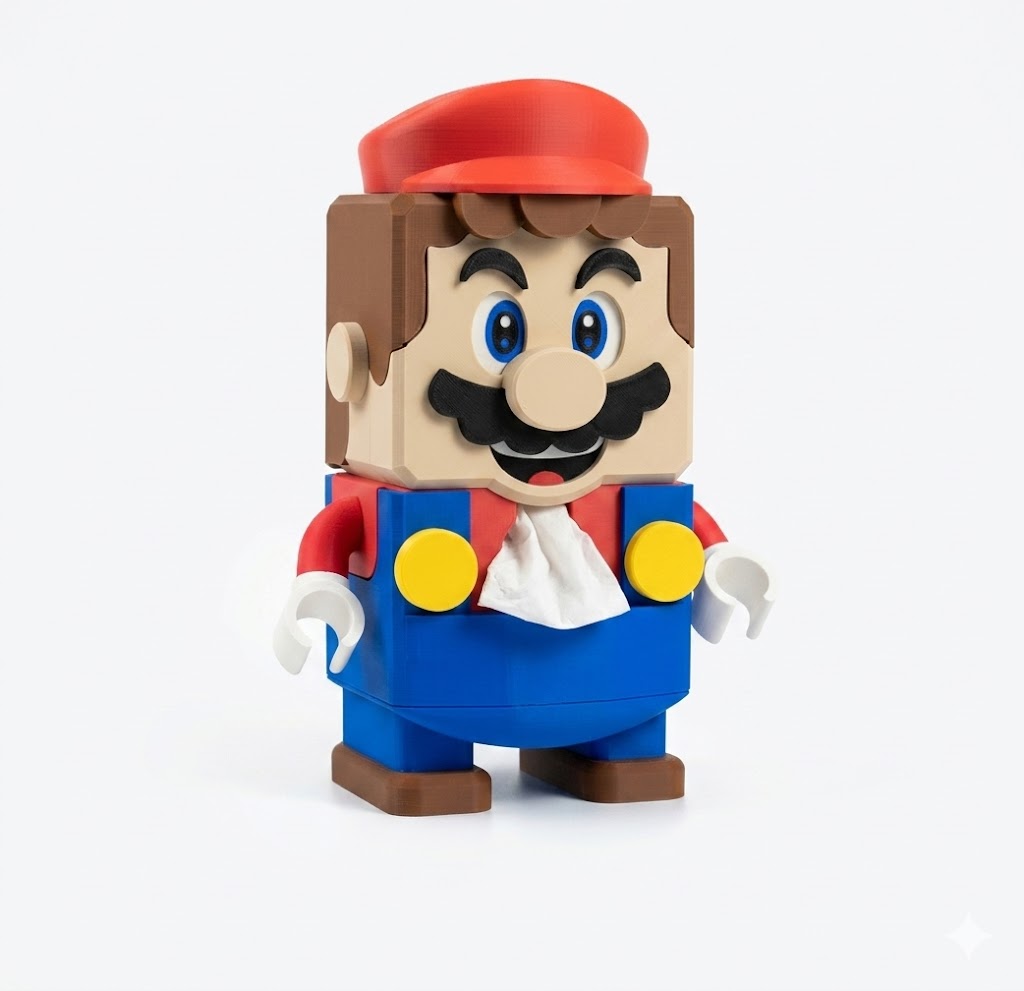 Hộp Giấy Hình Mario -Hubdein